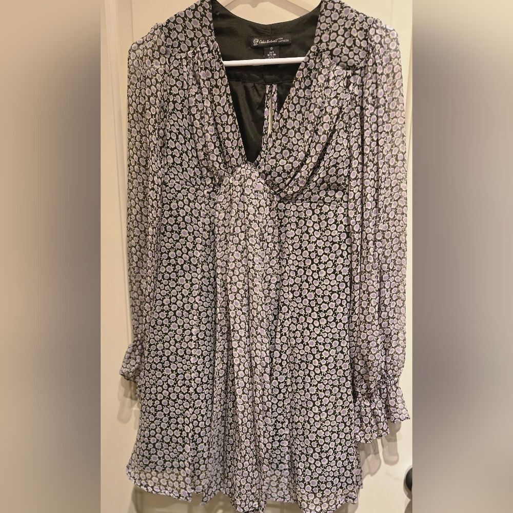 Celia Birtwell For Express 100%silk Mini Dress, Size 0